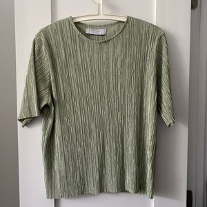 Sea + Pattern Pleated Top